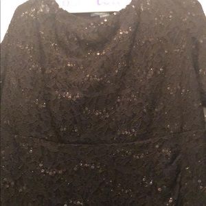 Ralph Lauren Sequin Lace Overlay Dress